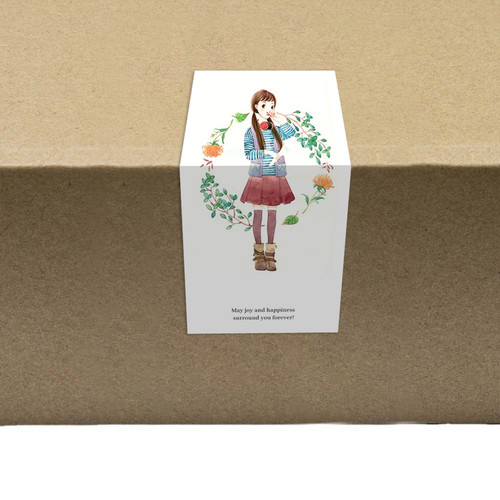 gytz2178阳光自信加油高级感森系唯美小清晰插画不干胶贴纸封口贴