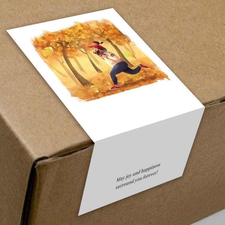 gytz5793父亲节通用迷你超大不干胶贴纸定制封口贴空白可手写