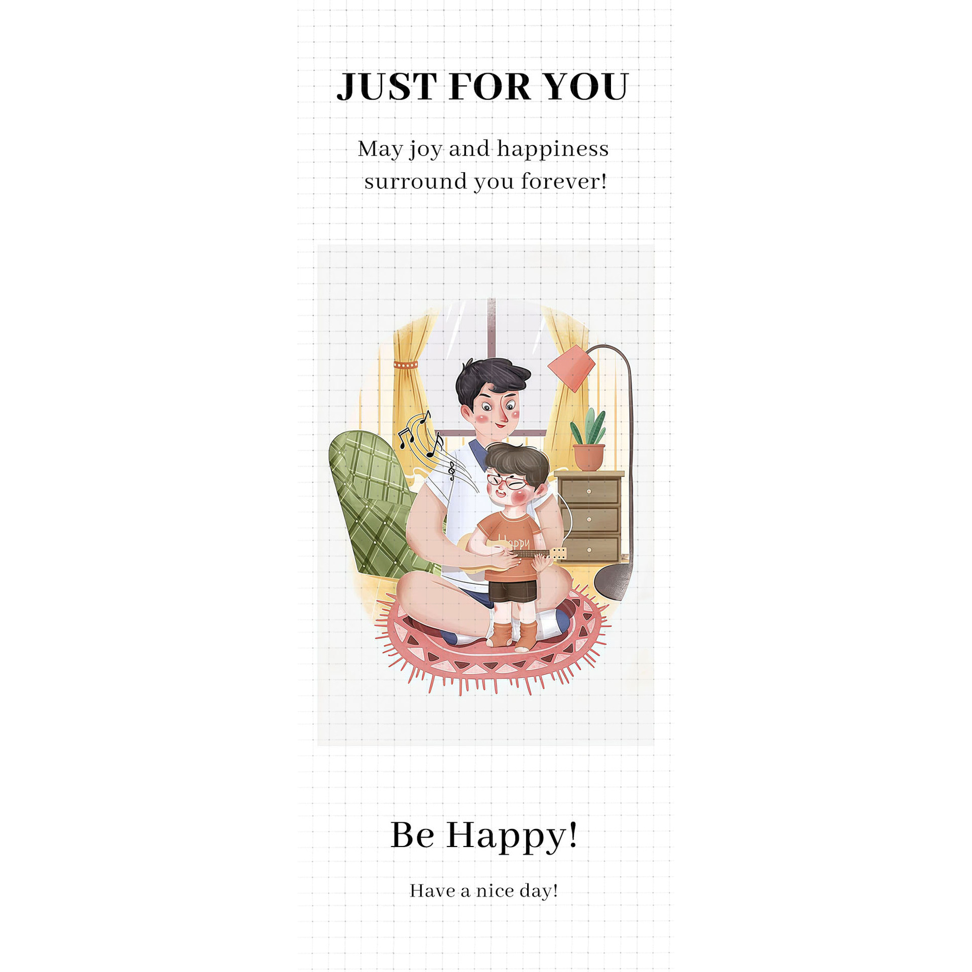 gytz5789父亲节通用迷你超大不干胶贴纸定制封口贴空白可手写