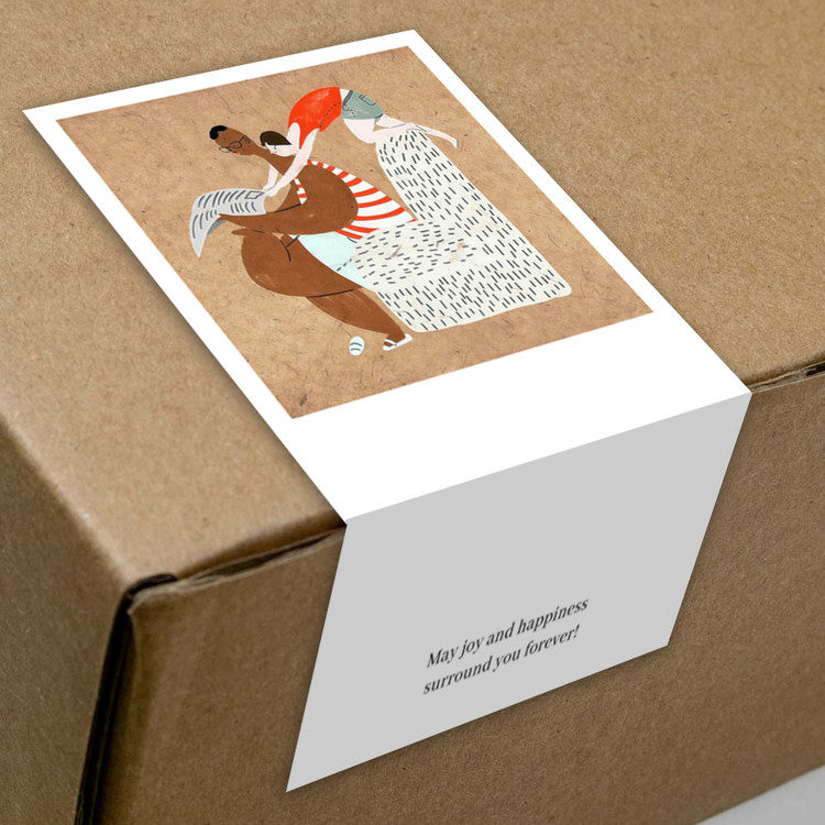 gytz5801父亲节通用迷你超大不干胶贴纸定制封口贴空白可手写