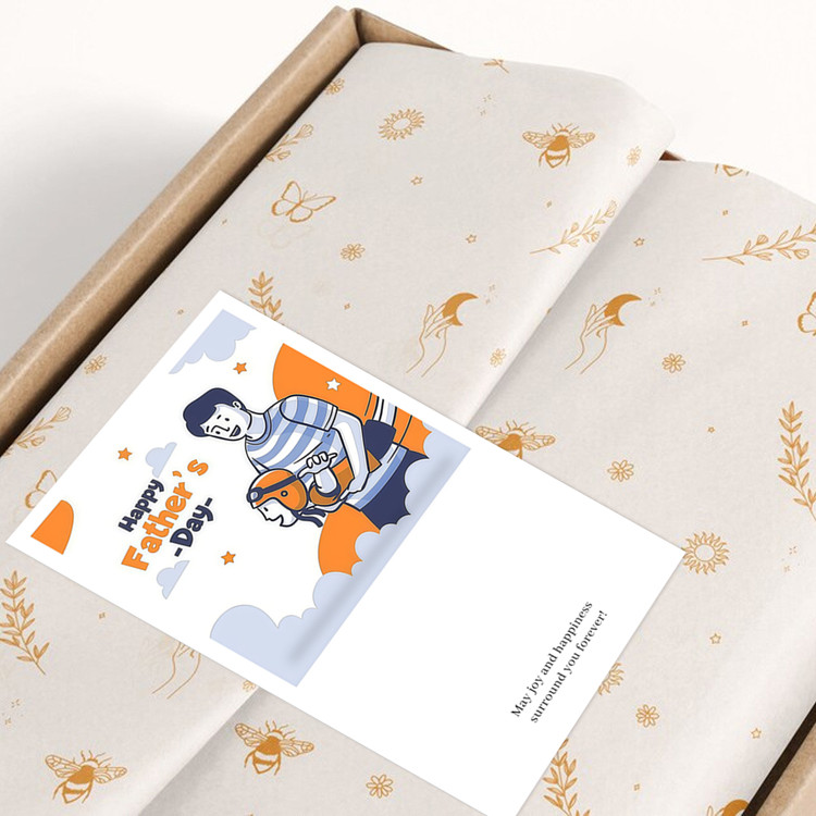 gytz5874父亲节通用迷你超大不干胶贴纸定制封口贴空白可手写