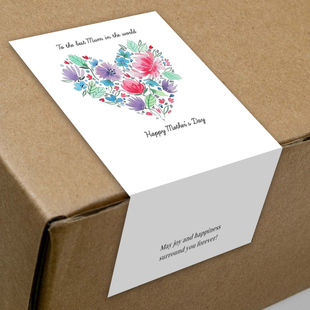 gytz5522母亲节通用迷你超大不干胶贴纸定制封口贴空白可手写包装