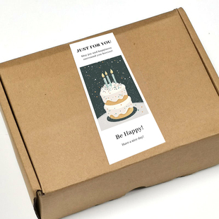 gytz5995生日通用迷你超大不干胶贴纸定制封口贴空白可手写包装 标