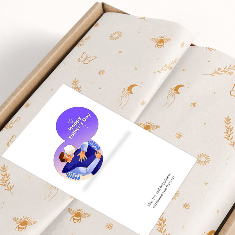 gytz5878父亲节通用迷你超大不干胶贴纸定制封口贴空白可手写