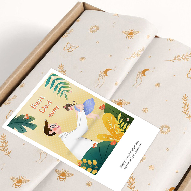 gytz5869父亲节通用迷你超大不干胶贴纸定制封口贴空白可手写