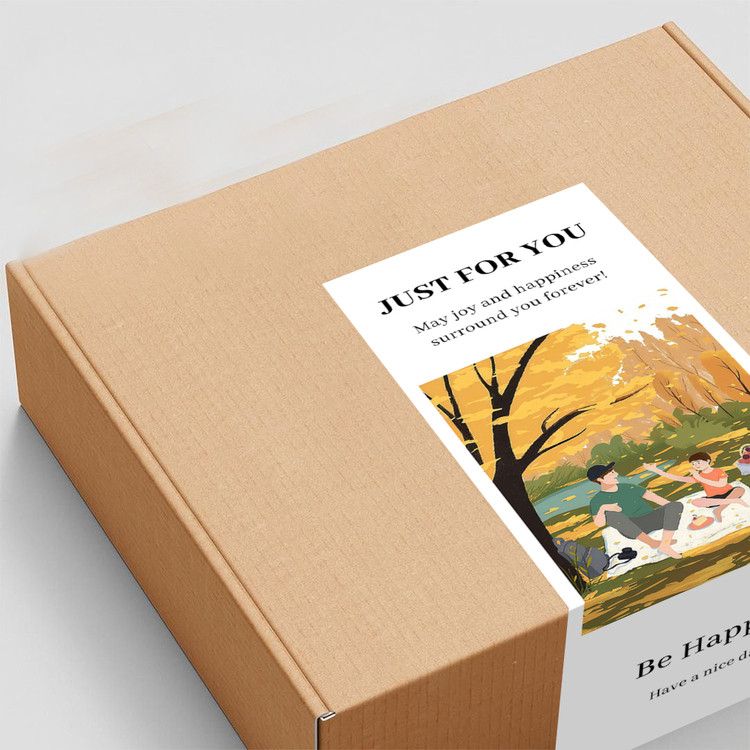 gytz5778父亲节通用迷你超大不干胶贴纸定制封口贴空白可手写