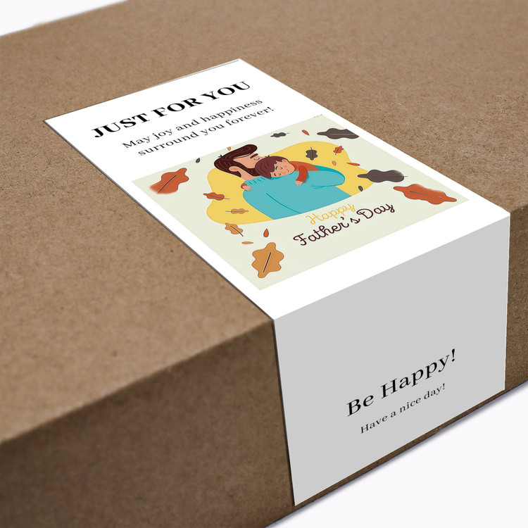 gytz5820父亲节通用迷你超大不干胶贴纸定制封口贴空白可手写