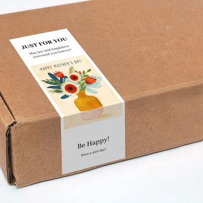 gytz5591母亲节通用迷你超大不干胶贴纸定制封口贴空白可手写包装