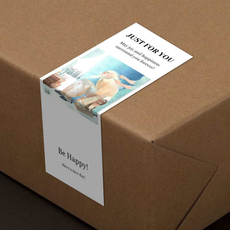 gytz5706父亲节通用迷你超大不干胶贴纸定制封口贴空白可手写