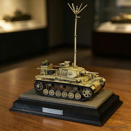 龙飞兔舞 地台长142MM 二战3号坦克指挥车 成品摆件 LTCP-512+