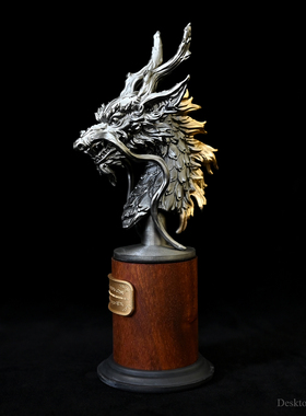 龙飞兔舞 200MM 桌面装饰品树脂摆件 东海龙王胸像  LTCP-401/3D