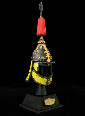 龙飞兔舞218MM家居装饰办公树脂摆件 大清皇室金龙头盔LTCP-264