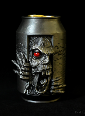 龙飞兔舞  110MM 桌面装饰品树脂摆件 易拉罐鬼怪笔筒  LTCP-385