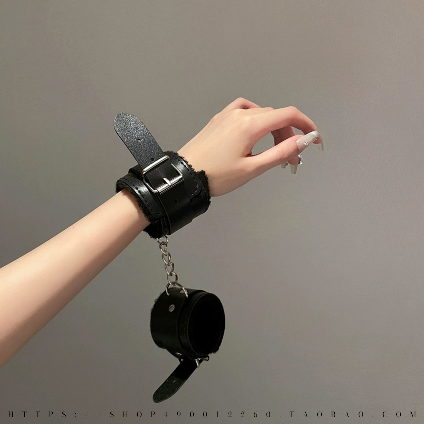 道具手铐毛绒皮质cosplay手铐剧本杀游戏演出道具手链情侣脚铐女