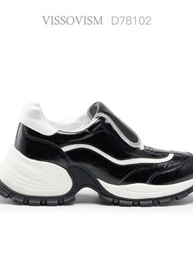 VISSOVISM翻盖简约增高百搭老爹鞋 D78102