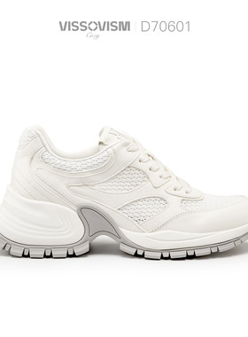VISSOVISM 休闲厚底网面内增高老爹鞋 D70601