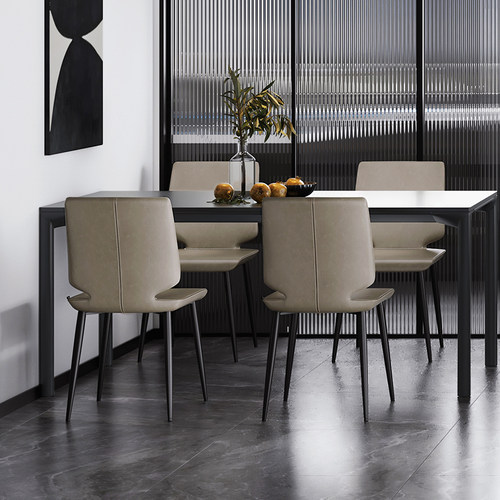 Liwur意式极简风皮餐椅