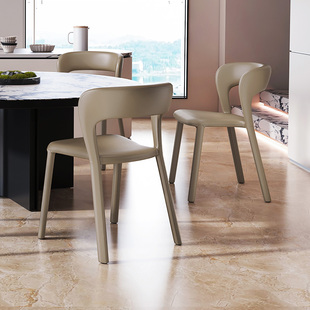 Liwur可叠放餐椅轻奢高级感凳子带靠背小尺寸麻将椅餐桌椅子5906