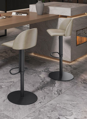 北欧吧台椅设计师款现代简约轻奢升降高脚酒吧椅子吧凳家用7123
