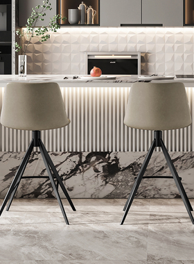 吧台椅子高脚凳家用设计师网红款中岛台椅子吧凳轻奢现代简约7233