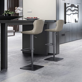 吧台椅高脚凳子旋转升降酒吧椅厨房家用靠背北欧轻奢现代简约727