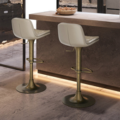 侘寂风吧台椅椅子轻奢家用岛台吧椅高餐椅升降旋转椅高脚凳吧台凳
