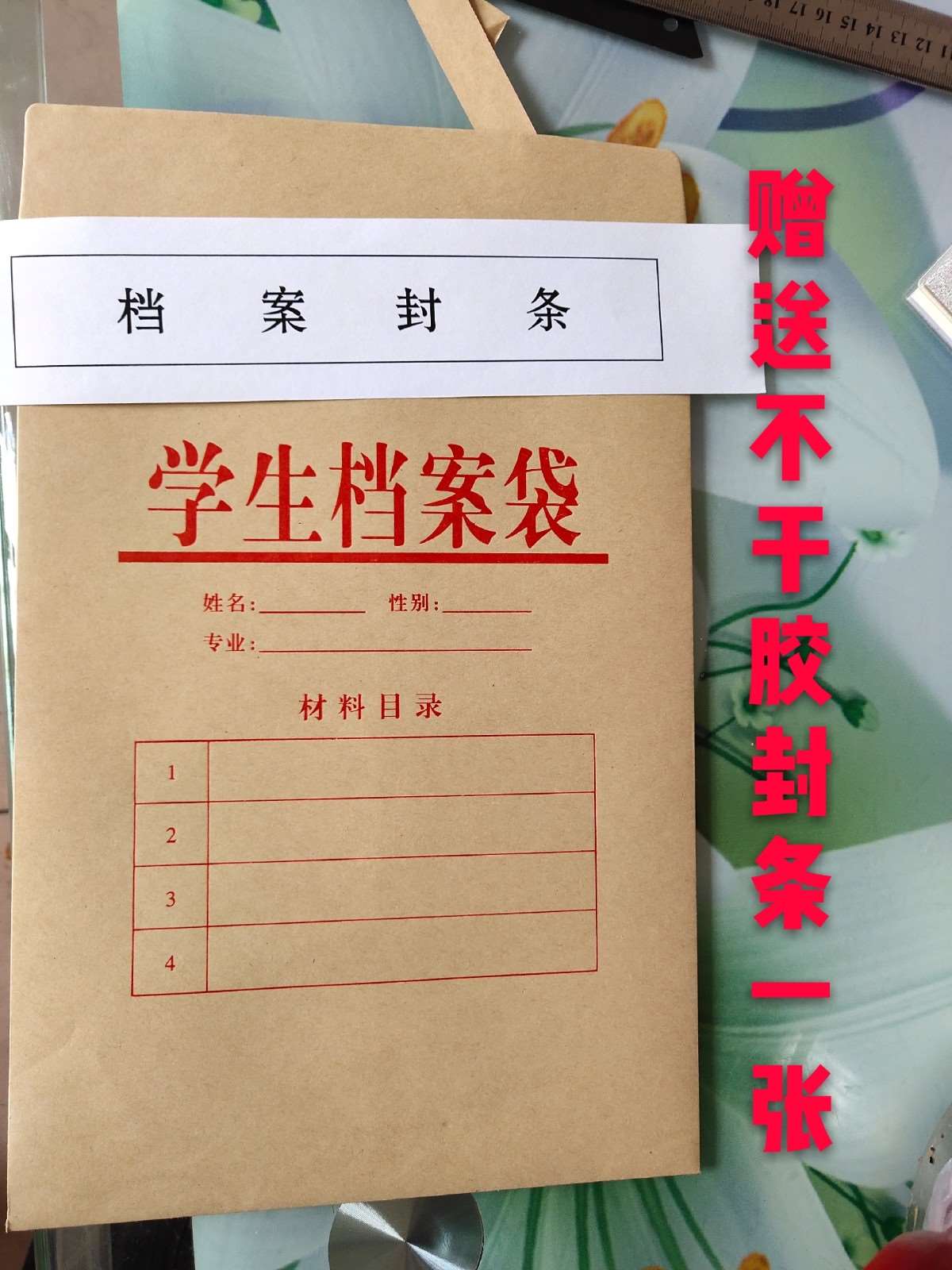 通用版学生档案袋定做一个起学籍档案封条文件袋资料袋档案盒定制-封面