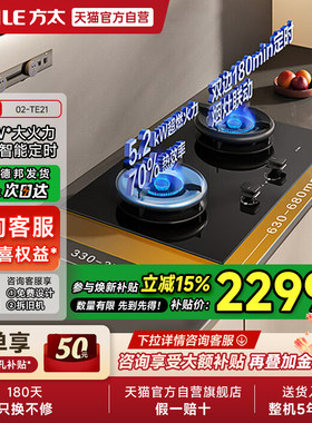 燃气灶70%热效率双灶定时方太