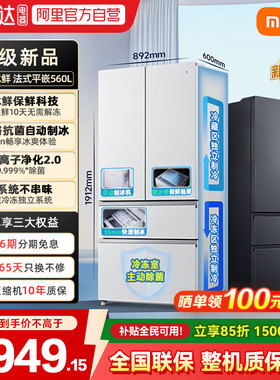 年度新品小米米家冰箱冰鲜科技双系统560升 法式四门零嵌入式04