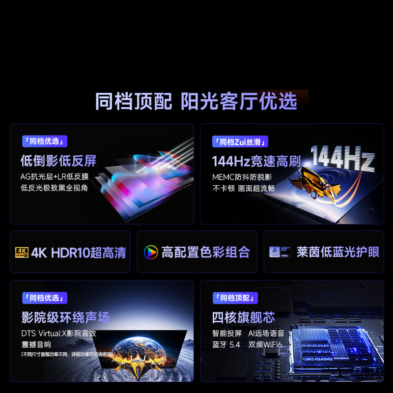 Vidda R Pro 75英寸 海信电视不反光真4K电视机85以旧换新补贴122