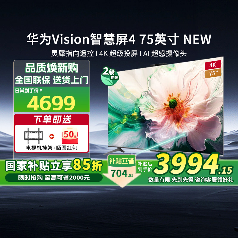 ڲ75Ӣ 15%ΪVisionǻ4 75Ӣ New Ϭңصӻ4662Ԫ