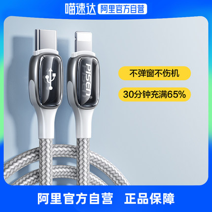 【阿里官方自营】品胜数据线适用于苹果手机12充电线器Typec转Lighting加长闪充iPad