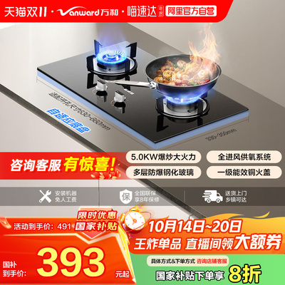 万和嵌入式燃气灶X1煤气家用天然气液化气猛火大火力台式双灶具32