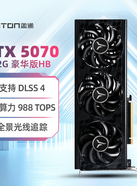 盈通 RTX5070 12G D7 豪华版HB 电竞台式游戏独立显卡 DLSS4