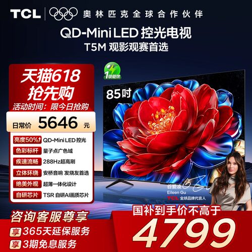 MiniLED/量子点广色域/288Hz高刷