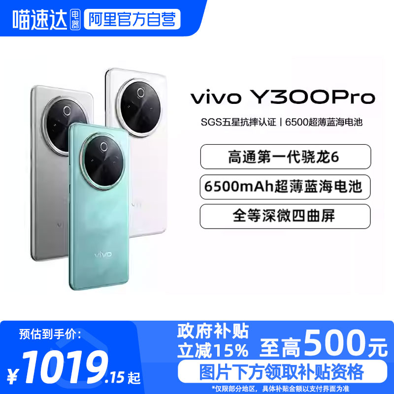 【政府补贴15%|阿里官方自营】vivo Y300 Pro 新品大电池80W闪充全等深微四曲屏大内存学生手机官网正品-81