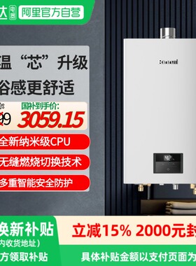 林内商场专柜同款13/16E33G-CY家用强排式恒温燃气热水器16升静音