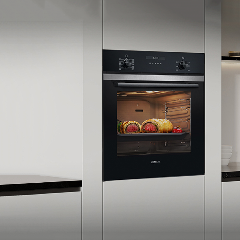 西门子欧洲原装进口嵌入式71L电烤箱智能自清洁珐琅HB237AE