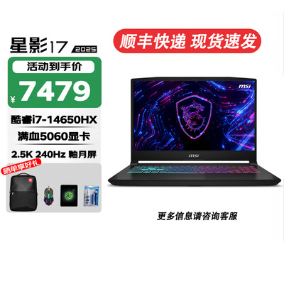 MSI/微星星影17202514代酷睿i9