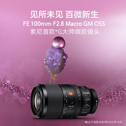 Sony/索尼 FE 100mm F2.8 GM 全画幅中远摄G大师索尼百微微距镜头