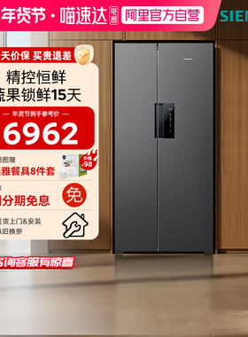 西门子637L双开门家用智能冰箱一级能效双系统双循环大容量1250C