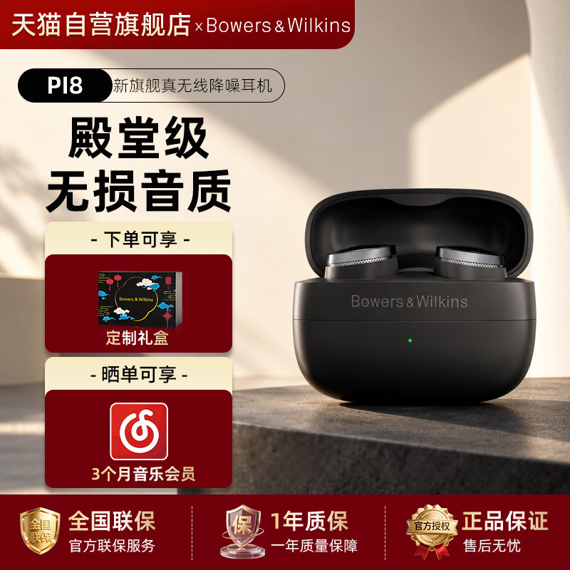BW宝华韦健Pi8无线蓝牙耳机降噪入耳式长续航音乐跑步真无线284