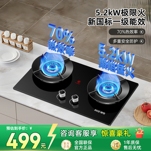 樱雪燃气灶261Q2液化天然气灶具家用厨房以旧换新嵌入式双灶