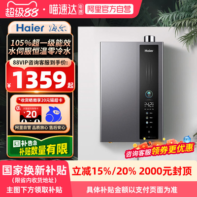 一级能效燃气热水器海尔