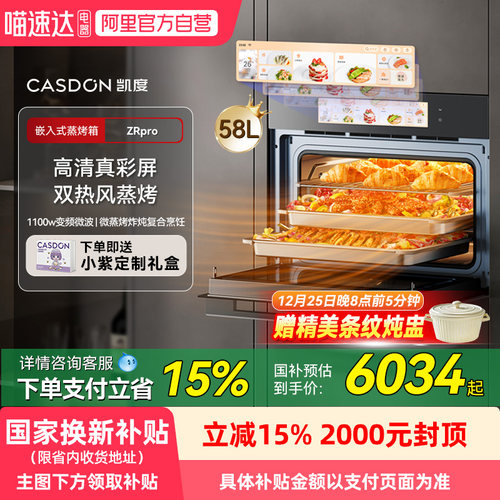 【政府补贴】凯度ZRpro智能微蒸烤一体机嵌入式蒸烤箱微波炉13