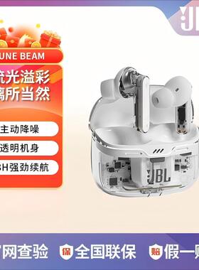 JBL TUNE BEAM 入耳式 真无线降噪耳机蓝牙5.3音乐耳麦
