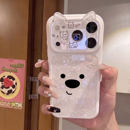 手机壳硅胶大视窗亮面贝壳纹立体