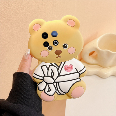 卡通轻松熊适用vivoiqoo13pro手机壳iqoo12立体iqoo11s呆萌iqoo10爱心9小熊8por可爱7趣味5硅胶3软壳vivo新款