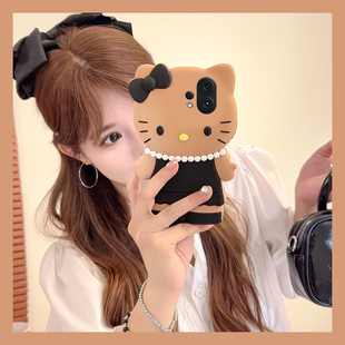 立体小香风kt猫适用vivos30promini手机壳s20pro卡通s19可爱s15黑皮s16凯蒂猫s12趣味s10硅胶s18软壳s17/vivo