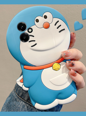 适用华为荣耀400手机壳300pro卡通200立体100蓝色90gt哆啦A梦80可爱x70叮当猫60趣味v40动漫x40硅胶honor软壳